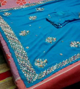 Heavy Saree With Blouse Combo ❤️