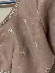 pastel pink blouse