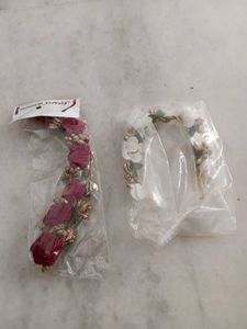 Red &amp; White Floral Hair Accessories