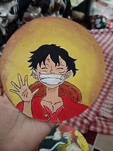 Hand-painted Monkey D. Luffy Disc Art