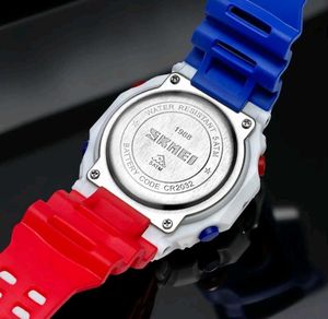 New SKMEI - Sport Digital Watch - Red, White &amp; Blu
