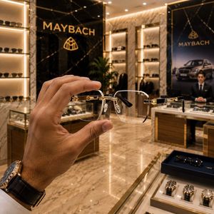 Luxury Rimless Gold &amp; Black Eyeglasses