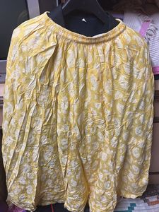 Yellow Paisley Print Ethnic Skirt