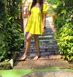 Neon Yellow ZARA Mini Dress