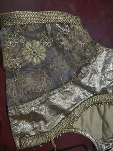 Designer Blue &amp; Gold Blouse