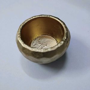 Hammered Gold Finish Candle Holder / Bowl