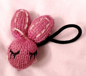Knitted Bunny Hair Tie Rubber Band 😍💇🧚
