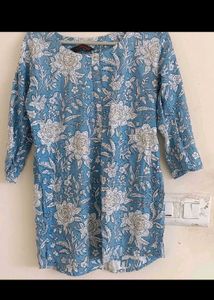 Floral Print Tunic Short Kurti