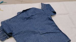 Embroidered Denim Shirt for girls