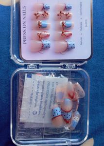Cute Bow Cupcake Press-On Nails
