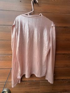 Sparkly Pink Long Sleeve Top