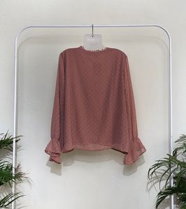 Kassually New Peach Lace Top(Women’s)