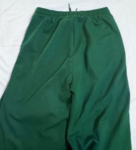 Green Snap Button Track Pants