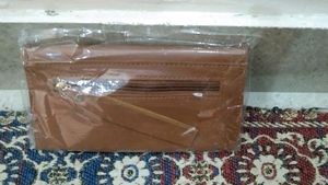 Leather Brown Wallet With 4 Compartments