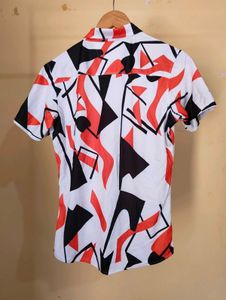 Abstract Print Short Sleeve Shirt