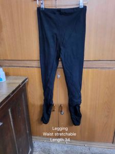 Black Ruched Leggings