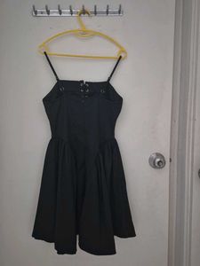 Little box India - Black Lace-Up Mini Dress