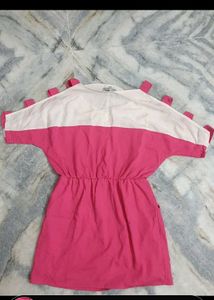 🦩Cute Pink &amp; White Casual Dress