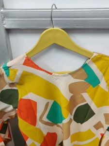 Colorful Abstract Print Kurta Set