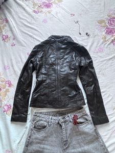 Michael KORS Black Faux Leather Jacket