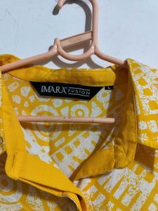 Yellow Printed Kurta