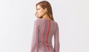 Nefsfinds Crochet Multicolor Knit Top