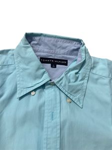 Tommy Hilfiger Men's Light Blue Button-Down Shirt