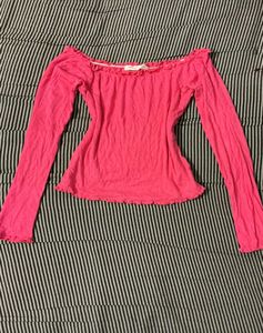 Pink Bardot Top
