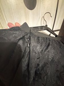 black textured skirt FREE SIZE knee length