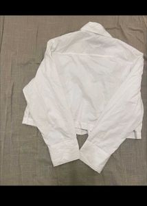 White Cropped Shirt