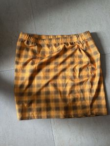 Yellow Plaid Mini Skirt