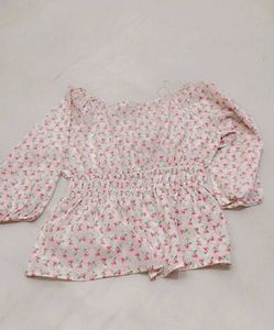 Floral Off-Shoulder Peplum Top