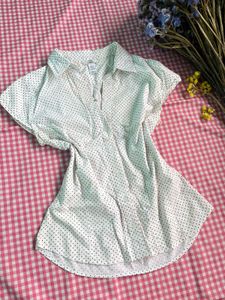 (COMBO)While polka dot H&amp;M top x Mango to