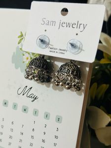 Oxidised Silver Earrings
