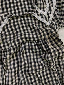 Gingham Puff Sleeve Mini Dress