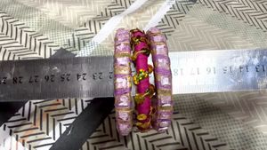 Embellished Mirror Work Bangles Set