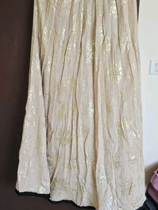 Elegant Beige &amp; Gold Ethnic Skirt