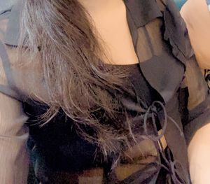 Sheer Black Ruffle Tie-Up Top