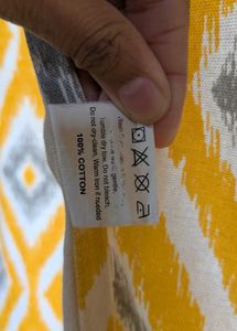 Yellow &amp; Blue Diamond Pattern Curtains