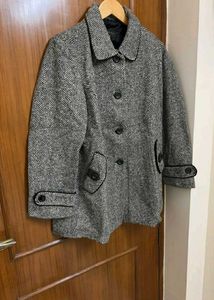 Herringbone Tweed Coat