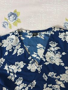 Navy blue Darzi Brand Slit Kurta