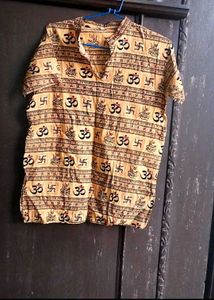 Men's Om Print Kurta