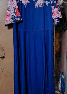 Floral Print Blue high low Top