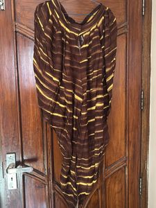 Yellow High Low Kurta Set
