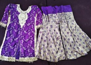 Purple Heavy Kurta Garara Set♥️