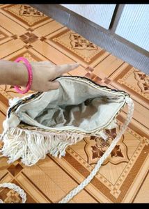 Boho Macrame Fringe Crossbody Bag
