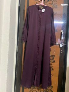 Elegant Maroon Abaya Dress