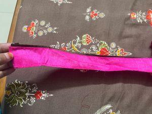 plain pink saree /lahengas lace