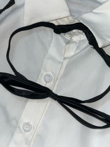 Bow White Blouse