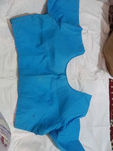 Bright Blue Cotton Blouse